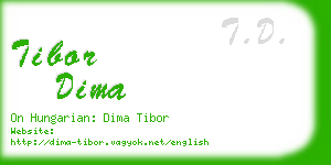 tibor dima business card